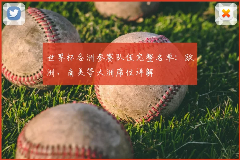 世界杯各洲参赛队伍完整名单：欧洲、南美等大洲席位详解